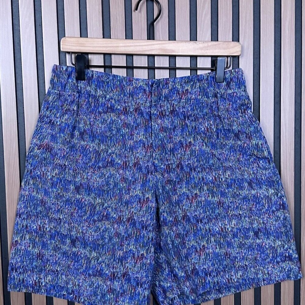 Kenzo Chino Shorts 48 / 40 Womens Blue Paint Spatter Geometric
